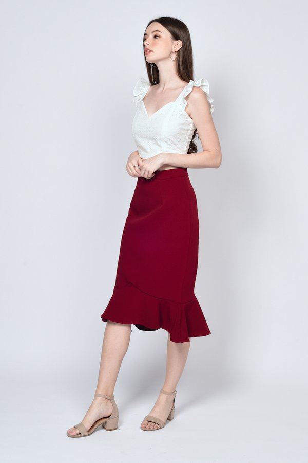 Victoria Skirt in Burgundy